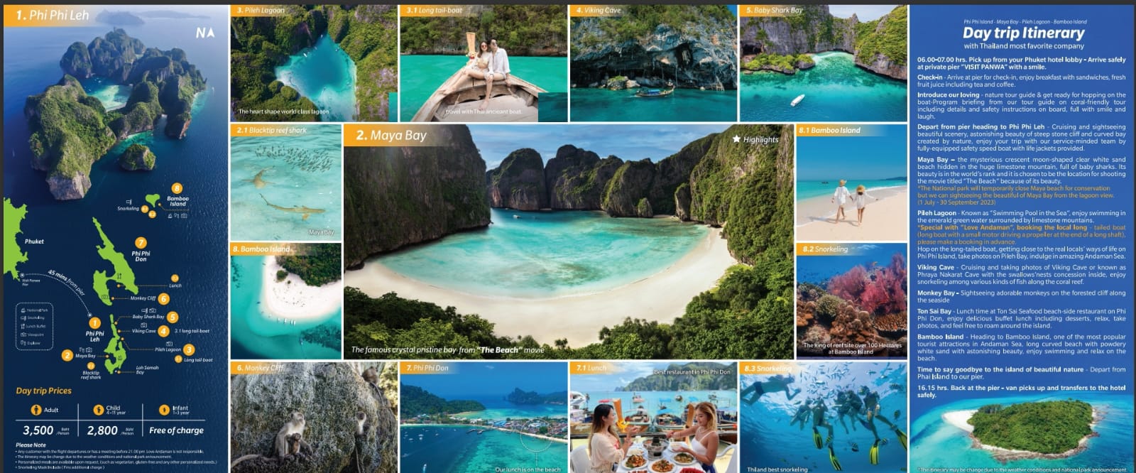 Love Andaman Phi Phi Bamboo Island Tour ab Phuket mit Maya Bay, Pileh Lagoon und Schnorchelstopps
