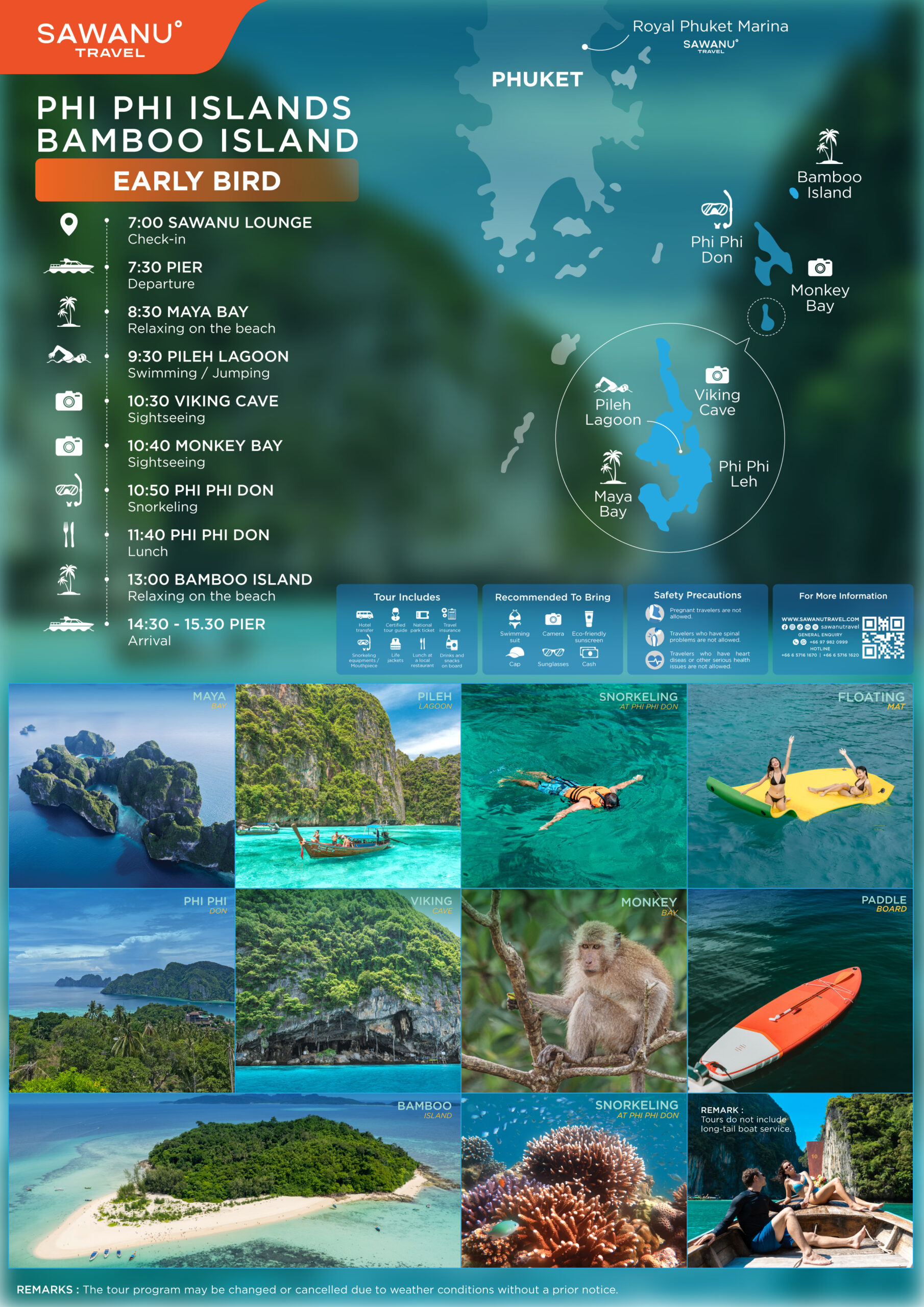 Phi Phi Bamboo Early Bird Tour Phuket