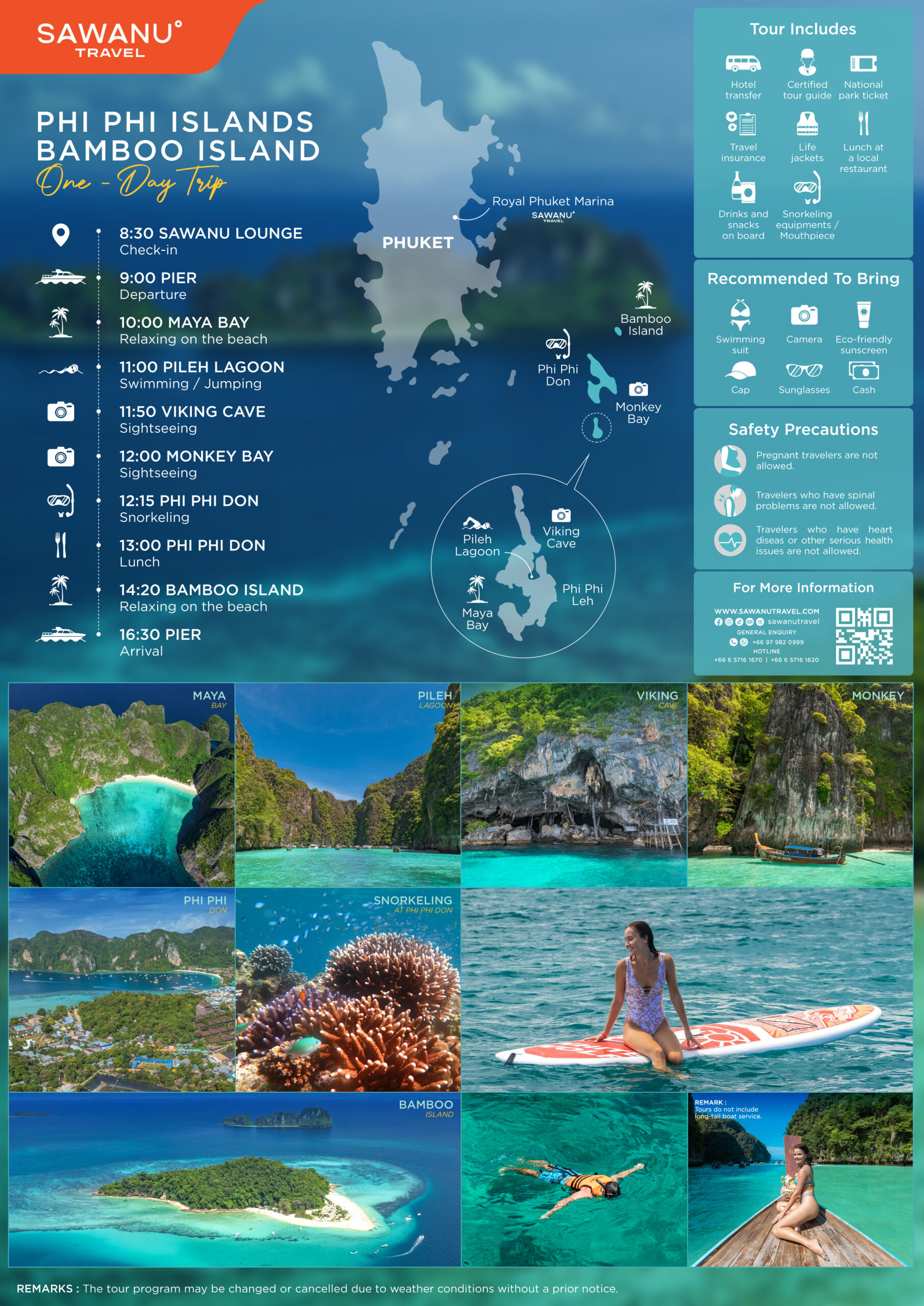 Phi Phi Bamboo Island Tour Phuket Sawanu Travel