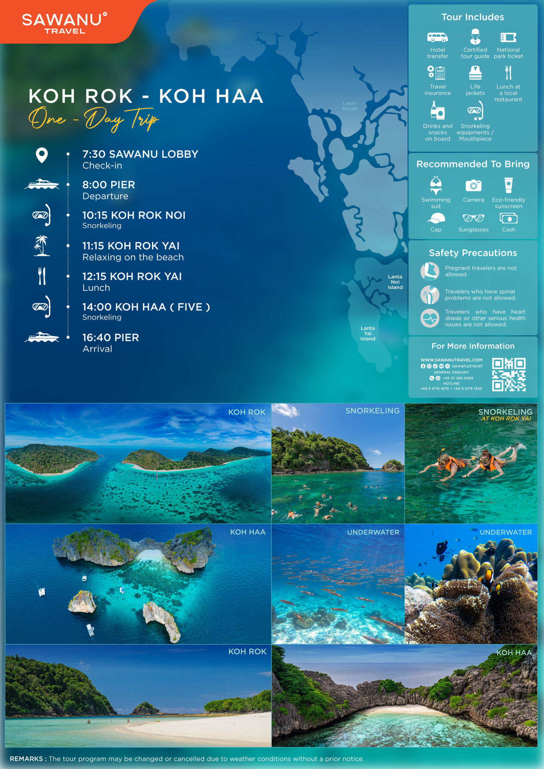 Koh Rok Koh Haa One Day Tour Phuket