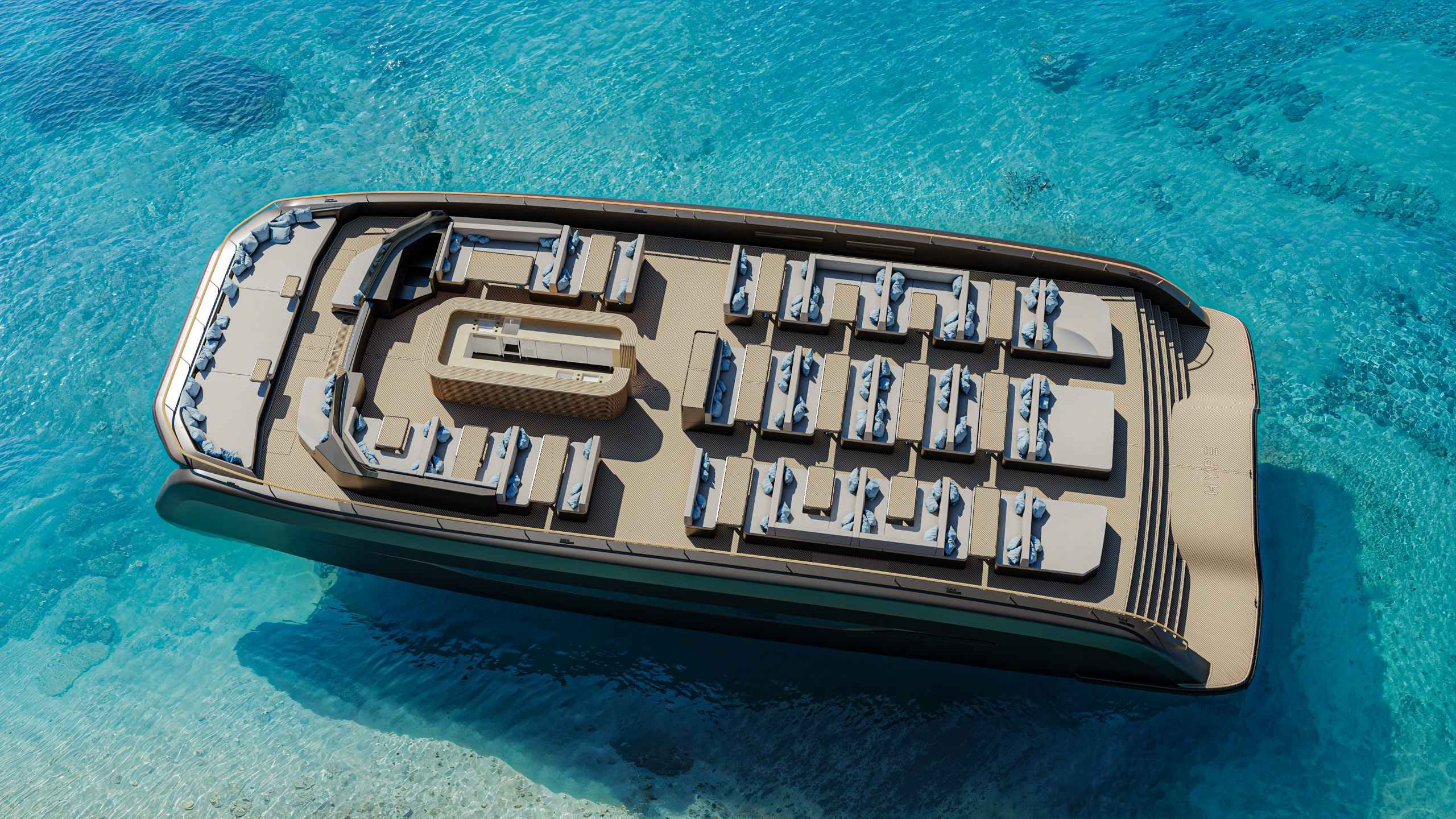 Main Deck Lounge der HYPE 86 Yacht in Phuket
